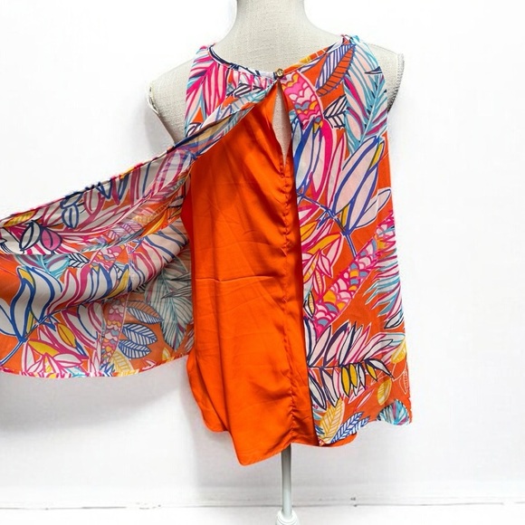 🌻NEW w.tags Buckhead Betties “Why Kiki” Ada Fly Away Back Blouse Size Large - Picture 9 of 13